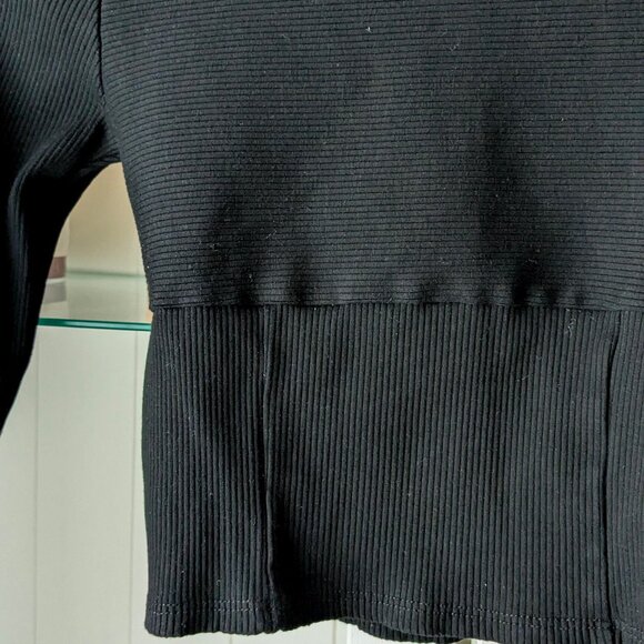 Naked Wardrobe Black Ribbed Crew Neck Ribbed Top Size M - Picture 3 of 5